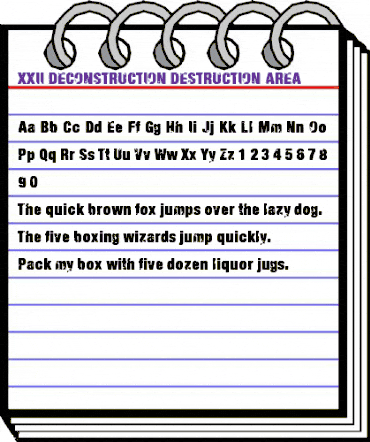 XXII DECONSTRUCTION DESTRUCTION-AREA animated font preview XXII DECONSTRUCTION DESTRUCTION-AREA animated font preview