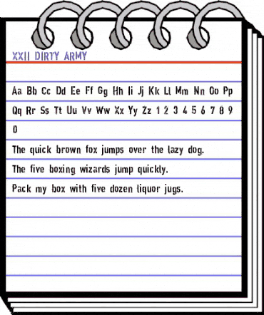 XXII-ARMY DIRTY animated font preview XXII-ARMY DIRTY animated font preview