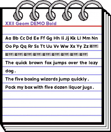 XXII Geom DEMO Bold animated font preview XXII Geom DEMO Bold animated font preview