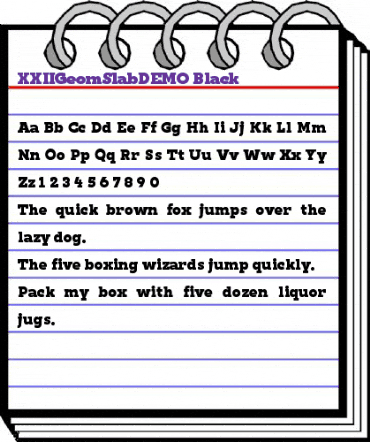 XXII Geom Slab DEMO Black animated font preview XXII Geom Slab DEMO Black animated font preview