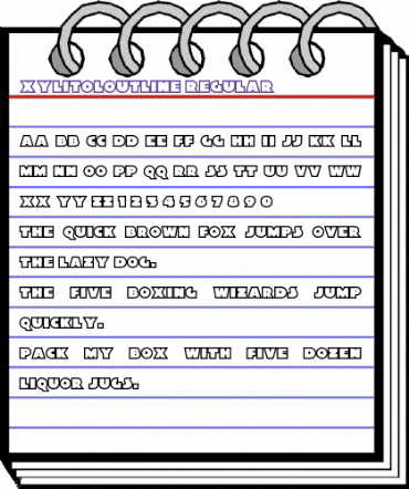 Xylitol Outline animated font preview Xylitol Outline animated font preview