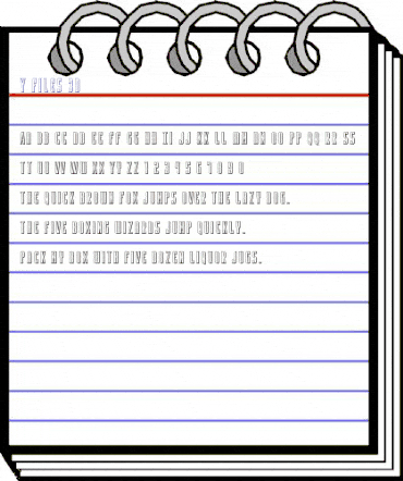 Y-Files 3D Regular animated font preview Y-Files 3D Regular animated font preview