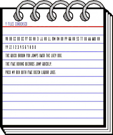 Y-Files Condensed Condensed animated font preview