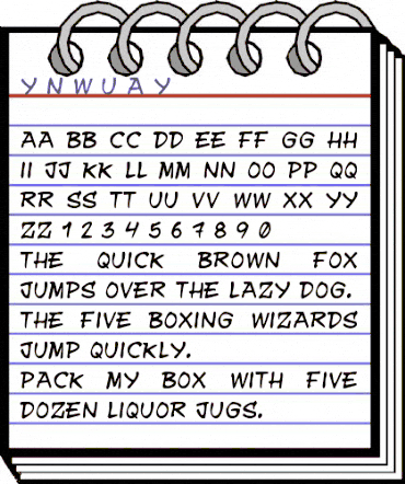y.n.w.u.a.y Regular animated font preview y.n.w.u.a.y Regular animated font preview