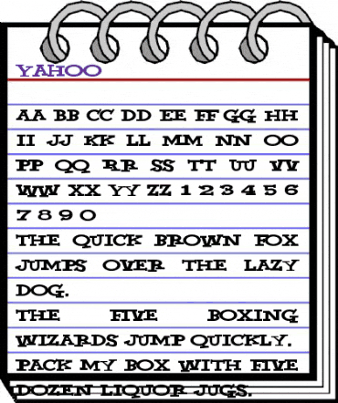 Yahoo Regular animated font preview