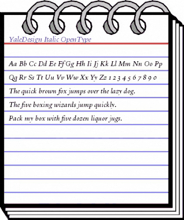 YaleDesign Italic animated font preview YaleDesign Italic animated font preview