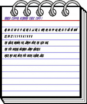 Yankee Clipper Academy Italic Italic animated font preview Yankee Clipper Academy Italic Italic animated font preview