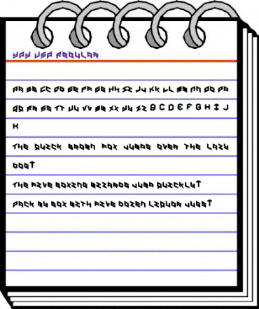 YAY USA Regular animated font preview