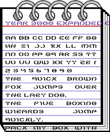 Year 3000 Expanded Expanded animated font preview Year 3000 Expanded Expanded animated font preview