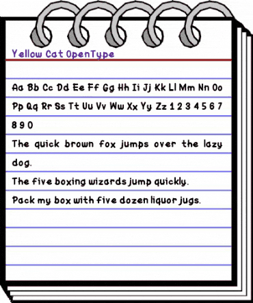 Yellow Cat Regular animated font preview