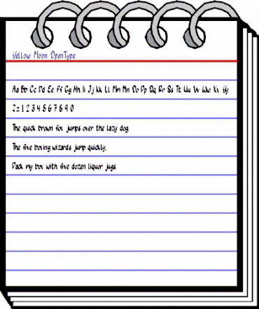 Yellow Moon Regular animated font preview