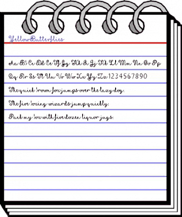Yellow Butterflies Regular animated font preview Yellow Butterflies Regular animated font preview