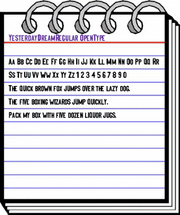 Yesterday Dream Regular animated font preview Yesterday Dream Regular animated font preview