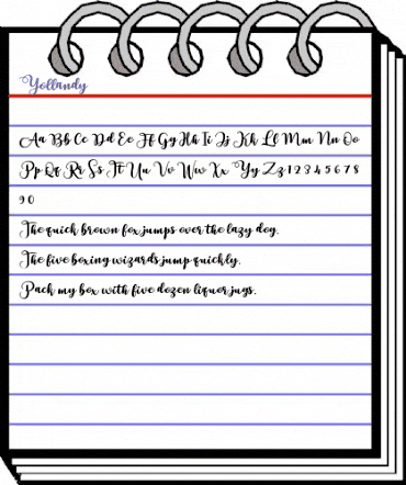 Yollandy Regular animated font preview Yollandy Regular animated font preview