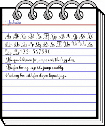 Yoshieka Regular animated font preview Yoshieka Regular animated font preview