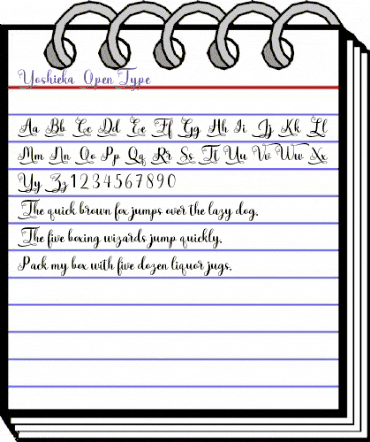 Yoshieka Regular animated font preview Yoshieka Regular animated font preview
