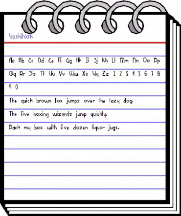 Yoshitoshi Regular animated font preview Yoshitoshi Regular animated font preview