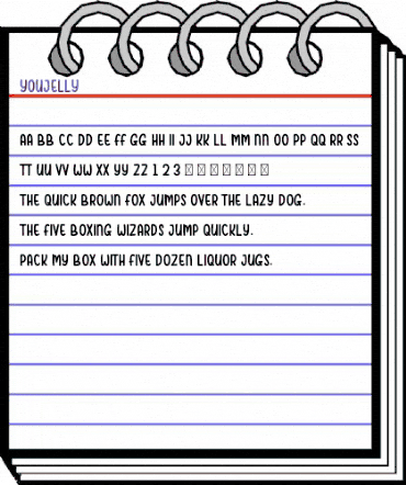 Youjelly Regular animated font preview Youjelly Regular animated font preview