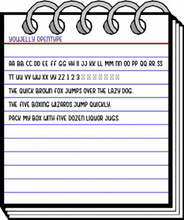 Youjelly Regular animated font preview Youjelly Regular animated font preview