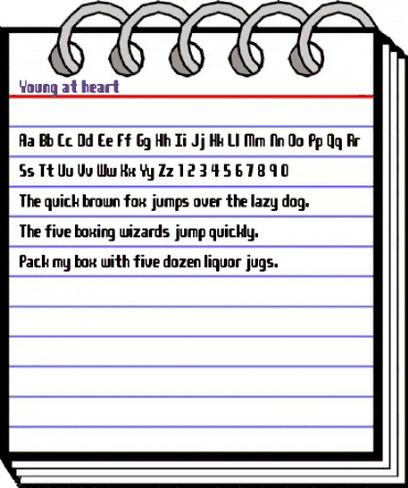 Young at heart Regular animated font preview Young at heart Regular animated font preview