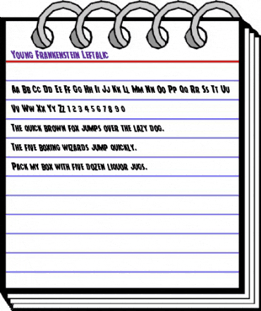 Young Frankenstein Leftalic Italic animated font preview Young Frankenstein Leftalic Italic animated font preview