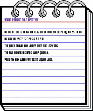 Young Patriot Bold Bold animated font preview