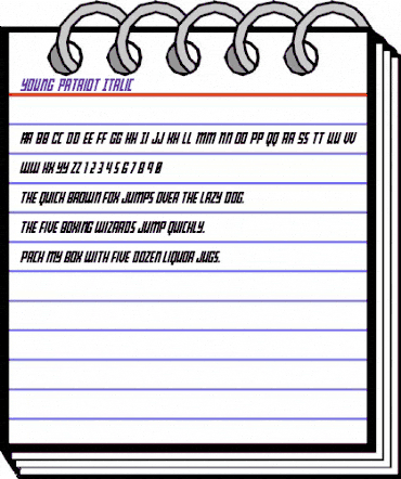 Young Patriot Italic Italic animated font preview Young Patriot Italic Italic animated font preview