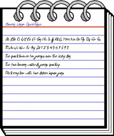 Young Vigor Regular animated font preview