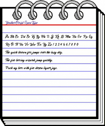 Youther Script Regular animated font preview Youther Script Regular animated font preview