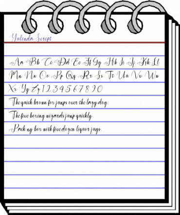 Yulinda Script Regular animated font preview Yulinda Script Regular animated font preview