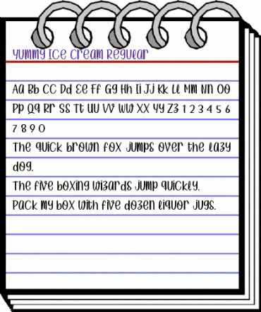 Yummy Ice Cream Regular animated font preview