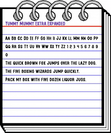 Yummy Mummy Extra-Expanded Expanded animated font preview Yummy Mummy Extra-Expanded Expanded animated font preview