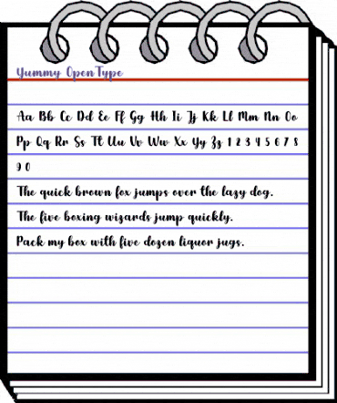 Yummy Regular animated font preview Yummy Regular animated font preview