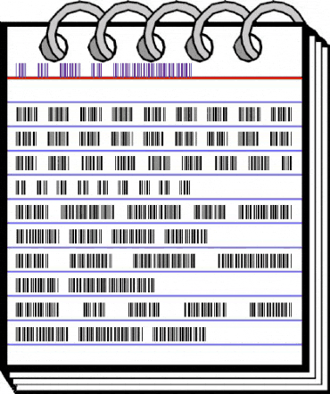 Z: 3of 9 BarCode Regular animated font preview