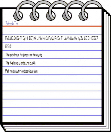 Zaboodla Thin Regular animated font preview Zaboodla Thin Regular animated font preview