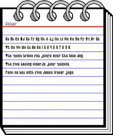 Zabur Regular animated font preview