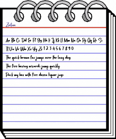 Zaitun Regular animated font preview