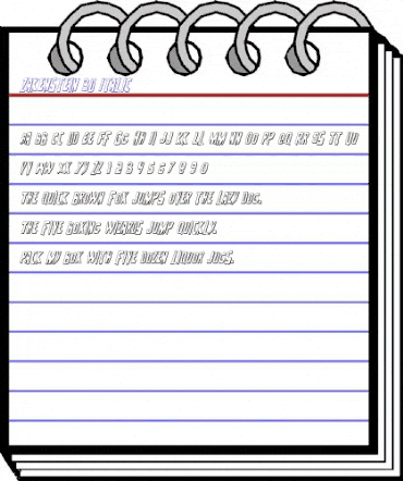 Zakenstein 3D Italic Italic animated font preview