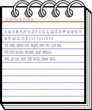 Zakenstein 3D Regular animated font preview