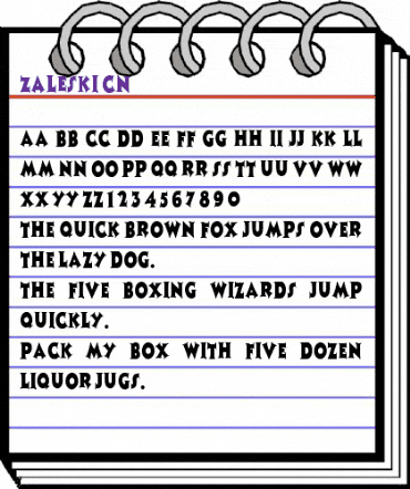 Zaleski Cn Regular animated font preview Zaleski Cn Regular animated font preview