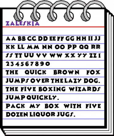 Zaleski A animated font preview