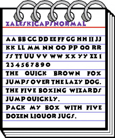 ZaleskiCapsNormal Regular animated font preview