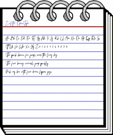 Zalitta Regular animated font preview Zalitta Regular animated font preview