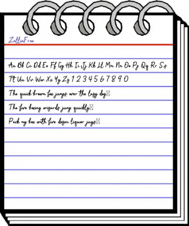 Zallia Free Regular animated font preview Zallia Free Regular animated font preview