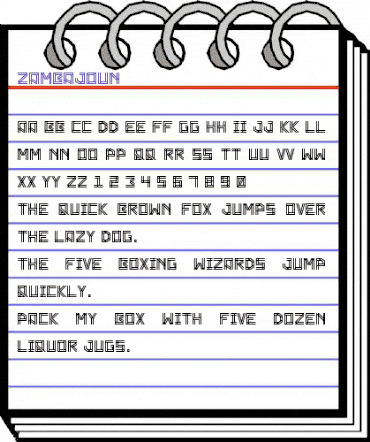 Zambajoun Regular animated font preview Zambajoun Regular animated font preview