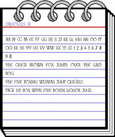 Zamolxis III Regular animated font preview Zamolxis III Regular animated font preview