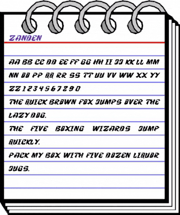 Zanden Regular animated font preview Zanden Regular animated font preview