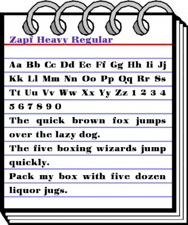 Zapf Heavy Regular animated font preview