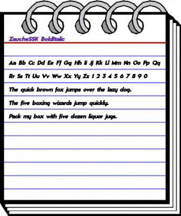 ZaucheSSK BoldItalic animated font preview ZaucheSSK BoldItalic animated font preview