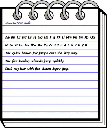 ZaucheSSK Italic animated font preview ZaucheSSK Italic animated font preview